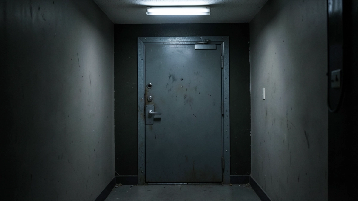 Drzwi do klatki schodowej w bloku