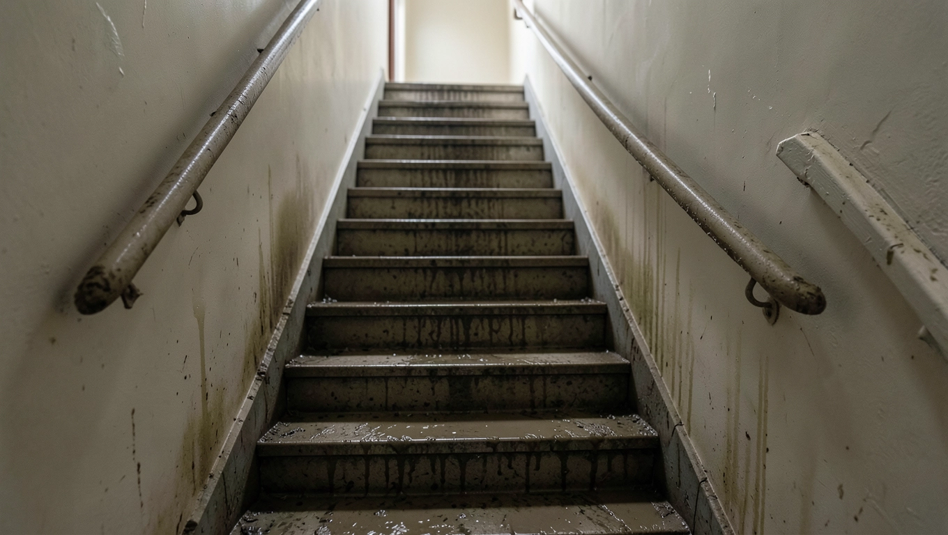 mycie klatki schodowej w bloku