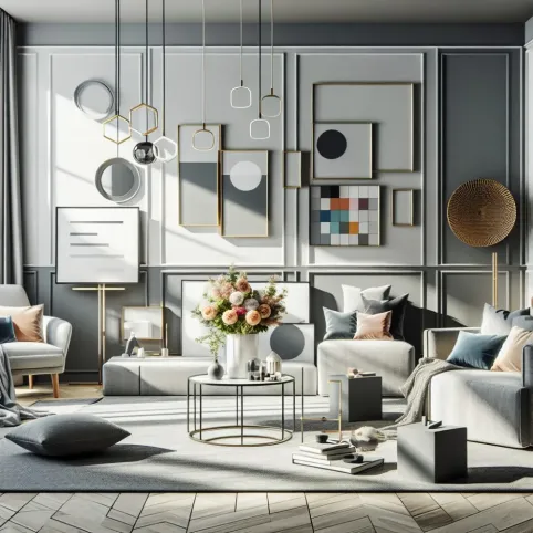 Porady dotyczące wykończenia mieszkania z szarymi meblami